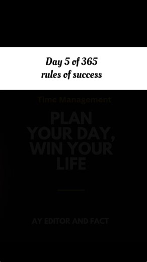 Day 5 Rule no 5 #success #ytshorts #motivation