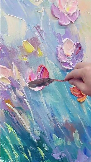 Hand-Painted Flower Wall Art – Artextured Oil Canvas #art #oilpainting #artwork
