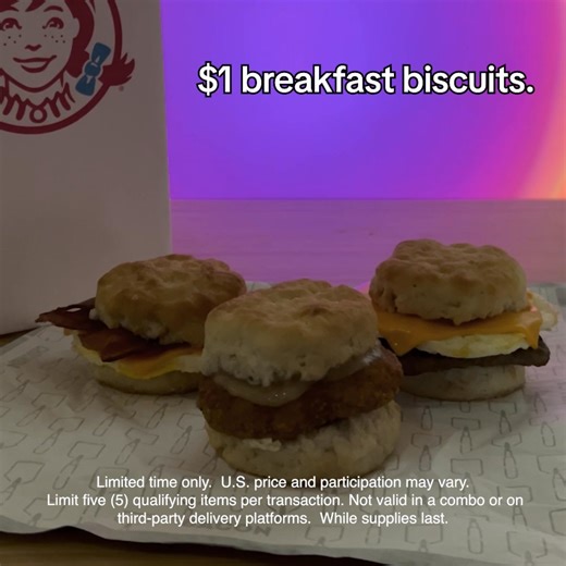 Add to the aura. Wendy’s $1 Breakfast Biscuits are here. | Wendy's