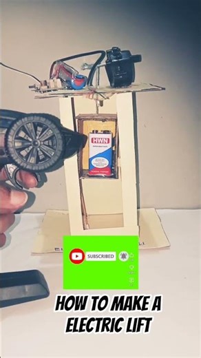#scince project how to make electric lift out of west cardboard