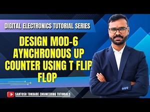 |How to Design Mod-6 Aynchronous up counter using negative edge triggered flip flop|