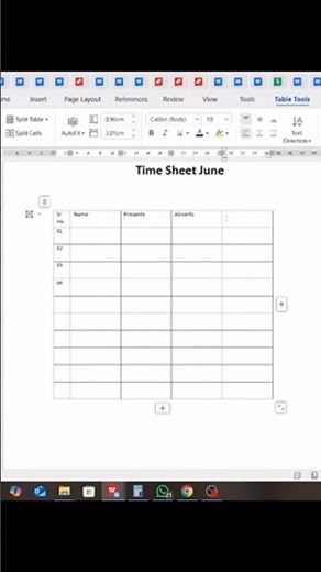 How to make table in wps office