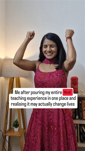 Namastey Hindi on Instagram: "I looked everywhere for a structured course for absolute beginners and couldn’t find one. Something which is actually focussed on real life practical Hindi. At Namastey Hindi, beginner course, you get: 1. Structured curriculum 2. Grammar Foundation 3. Fun activities and exercises to practice real conversations 4. Access to course material and practice sheets and videos to continue learning even after the classes have ended 5. Combination of theory, videos, activitie