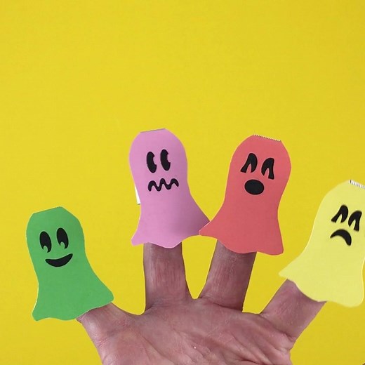 10K views · 36 reactions | Cute and easy ghost finger puppets! Full colour and colour-your-own versions You can get the template here >> https://www.superfunprintables.com/collections/halloween-paper-crafts/products/ghost-finger-puppets | The Craft Train | Facebook
