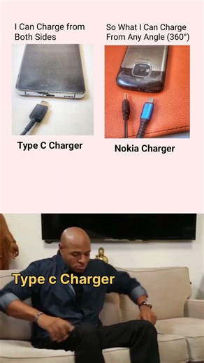 Nokia Charger 360° VS Type C Charger 🤣🤣🤣🤣 #Shorts #nokia #android #ytshorts