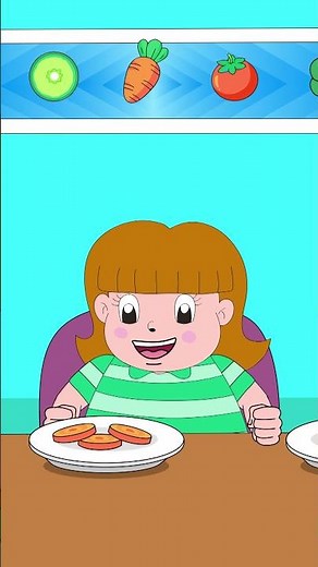 Makan makanan sehat🥬 jangan ngemil 🍩 | Lagu Anak | #kastarisentra #shorts #lagu