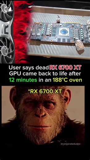 RX 6700 XT “Dead” GPU FIXED in Oven 🔥