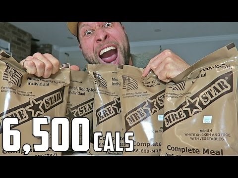 US Military MRE (Meal Ready To Eat) Challenge! (6,500+ Calories)