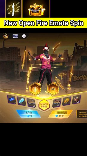 New Emote Spin Free Fire | Step Up Event Spin FF | Open Fire Emote | ff new event #freefire #shorts
