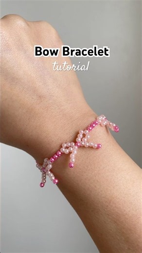 bow bracelet tutorial #beadedbracelet #tutorial #diy #preppy
