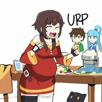 Megumin belly stuffing video by: Dr-Worm (video with sound)