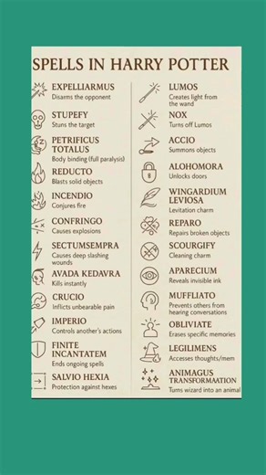The Ultimate Harry Potter Spells ❤️ #harrypotter #shortsfeed #shorts