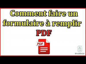 Comment faire un formulaire à remplir en pdf