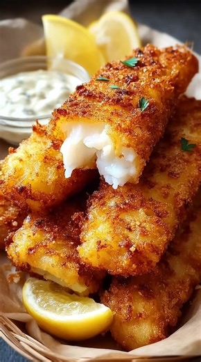 2K views · 12 reactions | ️ Crispy Fish Fingers — A Golden Family Favorite Snack! ️ ✨ Ingredients You’ll Need: 1 lb white fish fillets (cod, haddock, or pollock) 1 cup all-purpose flour 1 tsp garlic powder Full Recipe in Coʍmеոτ  #CrispyFishFingers #FamilyFavs #EasyDinnerIdeas #CrunchyBites | Toothsome Recipes | Facebook