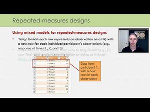Repeated-measures mixed models in Jamovi PART 1 (of 2)