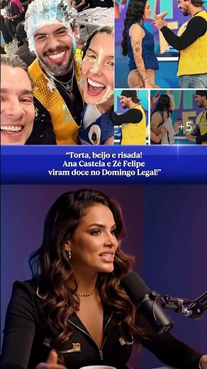 Zé Felipe e Ana Castela no domingo legal, torta na cara. #famosos #fofoca #viral