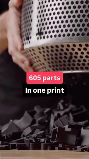 We batch-printed 605 parts in a single run on the Formlabs Fuse 1+ 30W.