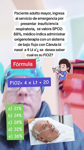 Cálculo de FiO2 en Oxigenoterapia para Emergencias