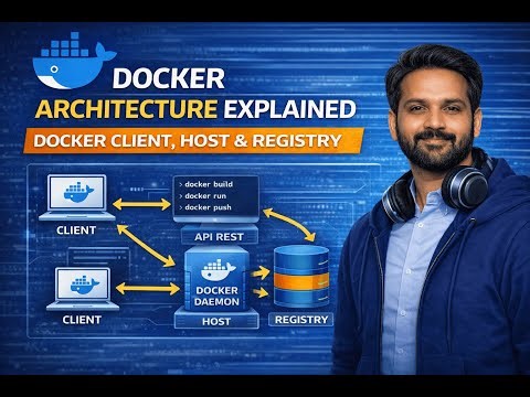 Docker Architecture Explained | How Docker Client, Host & Registry Work | Hindi