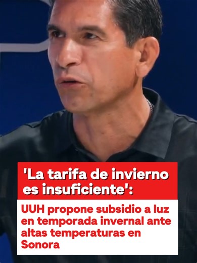 Subsidio propuesto para luz en invierno en Sonora