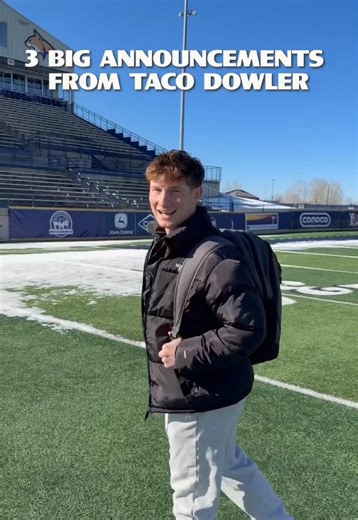 @tacodowlertd14 has 3 big announcements to share 👀 First, if you didn’t already know, he’s staying at MSU for his senior year! Second, he just launched his personal brand, TD14, and would love your support. Third, he’s hosting football camps with Adam Jones all across Montana this summer, and hopes to see you there! To sign up for the camps and check out his merch, tap the link in Taco’s bio. P.S. He’s got a secret product launch coming soon! Leave a comment on this reel with your best guess on
