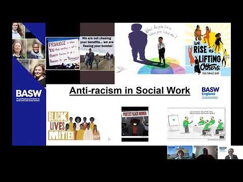 BASW England anti-racism in social work presentation with Pam Shodeinde