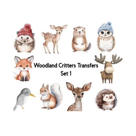 Onesie Decorating Baby Shower Activity- Woodland Animals- Sets of 10 - Etsy