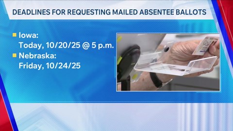 Deadlines incoming to request absentee ballots by mail for 2025 elections