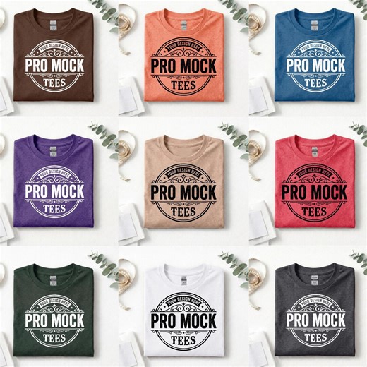 Gildan 64000 T-shirt Mockup Bundle | Flat Lay, 65 Colors (digital Download) - Etsy