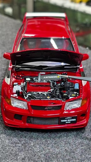 Installing Engine Cover 1/18 Motorhelix Mitsubishi Lancer Evo 6.5 TME Red (Limited Edition 1299pcs Worldwide) #evotme #evo6 #motorhelix #ebabylandstore #diecast