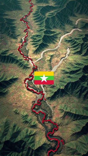 Myanmar's Dangerous Geographic Position 📍 #geopolitics #history #map