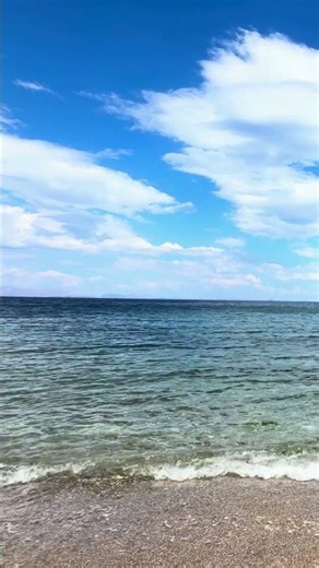 Sea Waves for Sleep 🌊 Calm Pebble Beach | Sea Sounds | White Noise | No Music 4K #shortsvideo