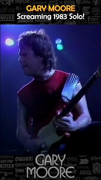 GARY MOORE: Screaming 1983 Solo! #garymoore #thinlizzy #guitarist #rock