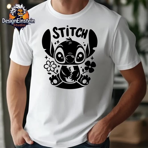 Stitch Cartoon SVG, Cricut Cut File (Digital Download)