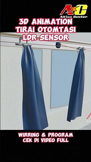 3D Animation Automatic Curtain with Nema Stepper Motor and LDR Sensor #wokwi #coding #arduino