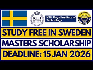 KTH Scholarship 2026 | Sweden Masters Scholarships for International Students | How to Apply Sweden