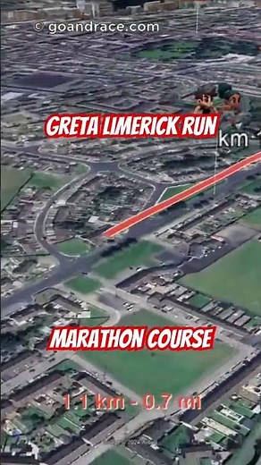 Great Limerick Run (2024): fly over the marathon course! Video of the race path.