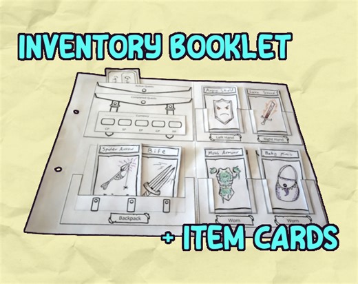 TTRPG Inventory Booklet and Item Cards by Magic Ferret Studios