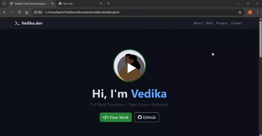 #webdevelopment #html #css #bootstrap #portfolio #csestudent #learningjourney | Vedika Desai
