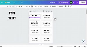 Shelf Pricing Tags Editable Canva Template, Retail Price Tags, Custom Large White Price Label, Printable Product Pricing Labels for Store - Etsy