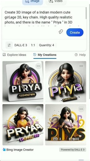 How To Create 3D Key Chain Images | bing image creator