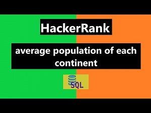 average population of each continent hackerrank solution oracle | Hackerrank Sql solution