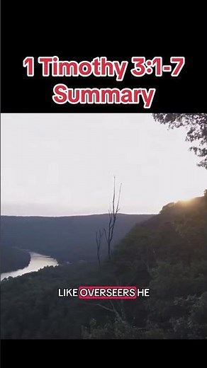 1 Timothy 3:1-7 Summary #biblestudy #biblesummary #devotional #1Timothy