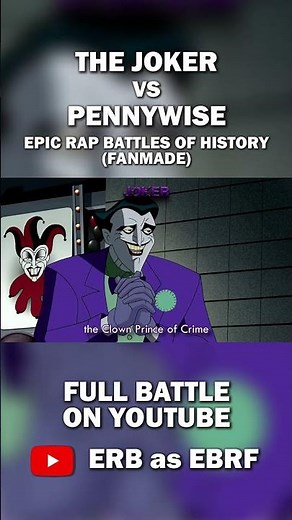 The Joker vs Pennywise. ERB Fanmade PREVIEW! #erb #joker #pennywise #rapbattle #it #dccomics