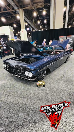 Big Block Garage™ on Instagram: "BBT Fabrication’s 1959 Chevy Impala stunned the crowds at SEMA 2025 with its flawless fusion of mid-century elegance and modern muscle. Riding on a Roadster Shop REVO chassis and powered by a BBT-built LT1, this tailfin titan earned a Top 12 spot in Battle of the Builders with its hand-finessed details and show-stopping stance. #bigblockgarage #chevrolet #chevroletimpala #musclecar #vintagecar"