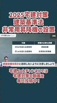 【2025宅建】建築基準法の重要過去問！非常用昇降機の規制 #宅建 #宅建試験 #宅建勉強 #宅建試験対策 #宅建転職