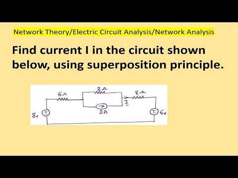 Find current I using Superposition theorem