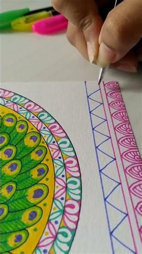 Pattern Therapy Mandala Art Tutorial | Easy Folk Art by Ami | Relaxing Drawing | PAPERTECH