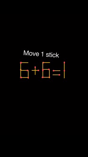 1.9M views · 1.7K reactions | Move 1 matchstick to make equation true | math riddles | math puzzle | Brain test #matchstick #reels | Cheng Luo | Facebook