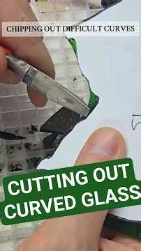 Cutting Out Curved Pieces for the Alien Face Hugger Project #stainedglass #artprocess #glassart